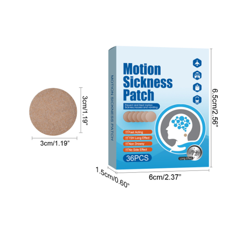 high quality motion sickness patches headache relief sticker for travel nausea dizzy vomiting
