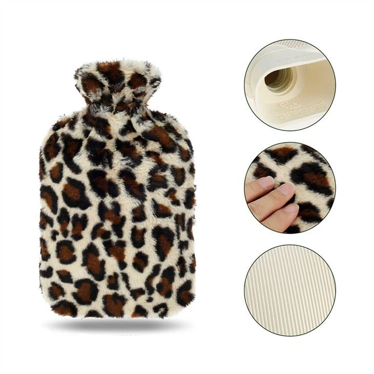 Leopard Faux fur Hot Water Bottle Cover