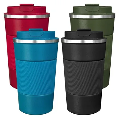 Tasses de cafè amb mànigues de silicona aïllades de 380 ml i 510 ml